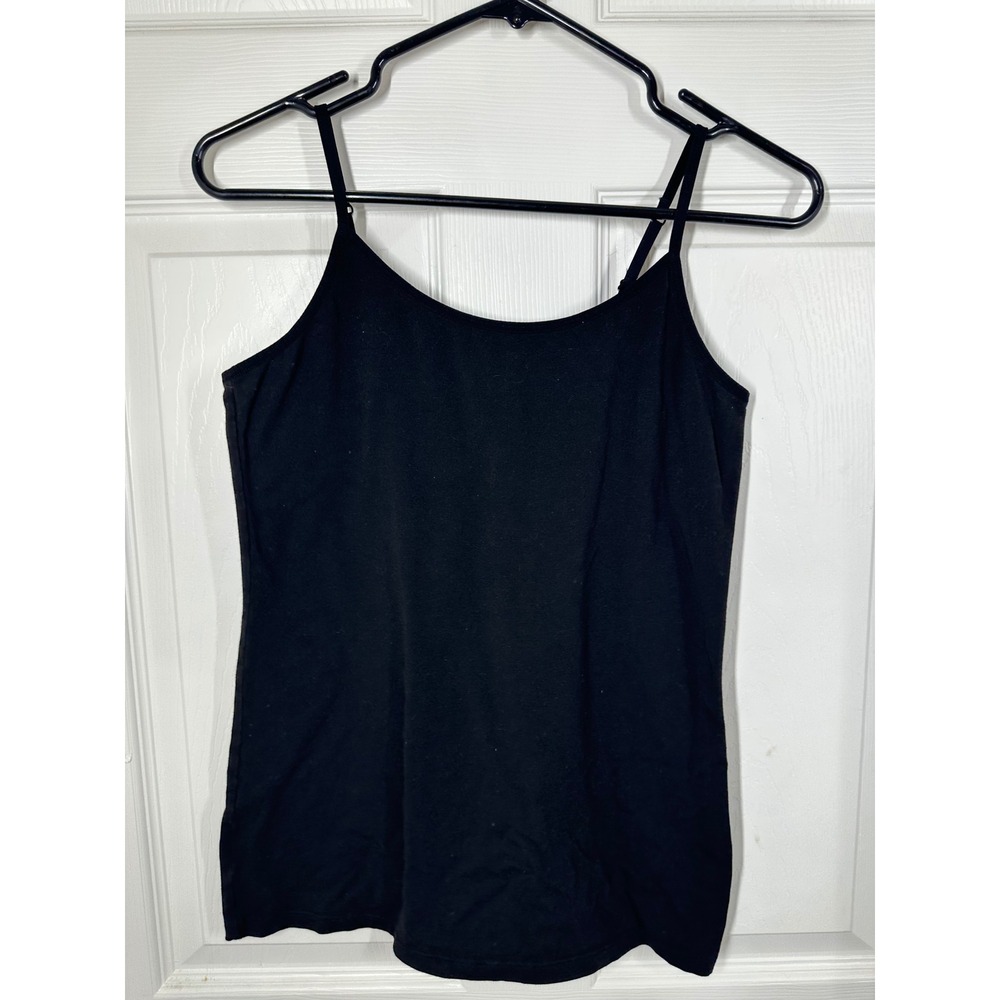Felina Camisole Women M Black C2896R Cotton Modal Blend Adjustable Strap Basic